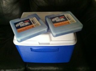 Newly listed Rubbermaid Cooler with two Blue Ice Packs