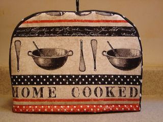 ARTI TOASTER COVER, 2 slice toaster HOME COOKED fabric kitchen theme