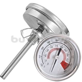 Barbecue Pit Smoker Grill Thermometer Temperature Gauge