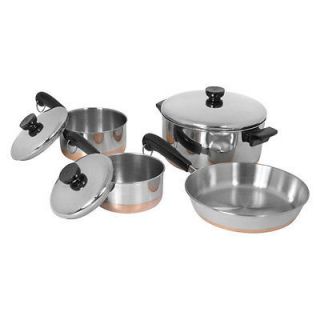   WARE 7pc Stainless Steel Copper Clad Bottom Cookware Set BRAND NEW