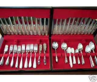 SILVER PLATED FLATWARE VINTAGE COOPER BROTHERS 111 PCS.
