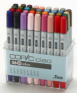 COPIC CIAO PENS 36 SET D   MANGA GRAPHIC ARTS + CRAFT MARKERS   FAST 