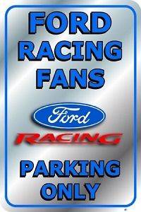 Ford Racing Fans Parking Metal Sign Garage Metal Sign