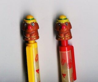   Gontakun ballpoint pen & pencil set w/charm mascot Japan TV NHK NEW