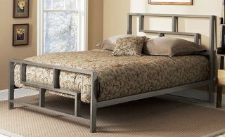 CONTEMPORARY MODERN POWDER COATED STEEL KING SIZE BED FRAME BEDROOM 