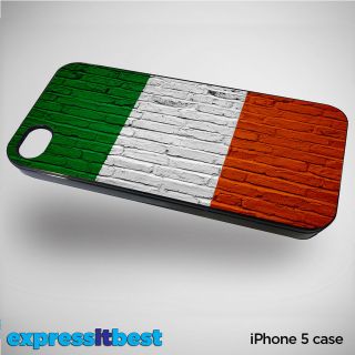Case for iPhone 5 w/ Flag of Ireland on Bricks (Irish IE)