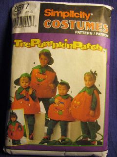 Costume Pattern 8577 child S M L 2 4 Pumpkin Patch Jack O Lantern 