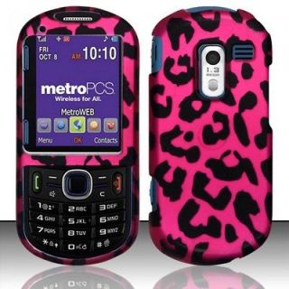 Pink Leopard Faceplate Cover Case for Samsung Messager 3 Profile R570 