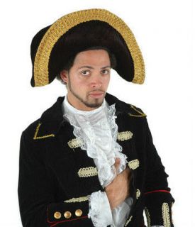   Gold Tim Pirate Scallywag Musketeer Tricorn Costume HAT Napoleon