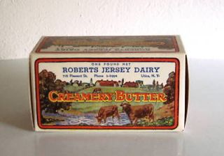 Roberts Jersey Dairy Creamery Old Butter Box, Utica NY