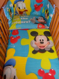 Disney Mickey Mouse Donald Duck Puzzle BEDDING SET   all sizes 