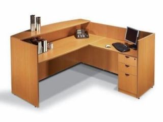 Single Pedestal Reversible Contemporary Reception Desk