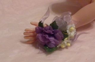 Original silk flower wrist corsage for 8 9 Madame Alexander doll