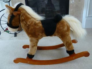 Dan Dee Collectors Choice Plush Childs Toddlers Rocking Horse . Tan 
