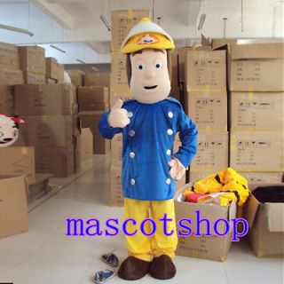 Fireman Sam Mascot Costume Adult Fun Character Costume 