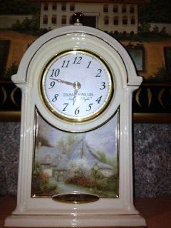 Sweetheart Cottage Print Porcelain Mantel Clock by Thomas Kinkade