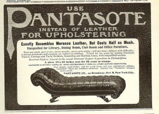 1901 PANTASOTE on Fainting Couch AD~instead of leather