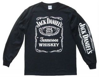   Mens Adult Long Sleeve Jack Daniels Country Rock Black T Shirt S XL