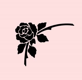 ROSE STENCIL ROSES CORNER FLOWER FLOWERS CRAFT STENCILS TEMPLATE NEW 7 