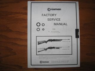 Crosman Crossman 760 Reseal Seal Kit & Factory Service Manual 