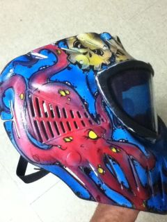CUSTOM PAINTBALL & AIRSOFT MASK skulls & octapus WITH THERMAL LENS