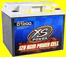 XS Power Deep Cycle 12 Volt 12V AGM Power Cell Battery D1200 Brand New 