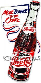  BOTTLE MORE BOUNCE (PE209) COOLER POP soda coca cola machine decal