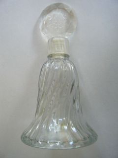 Vintage Avon Crystal Snowflake Christmas Bell Perfume Bottle Charisma 
