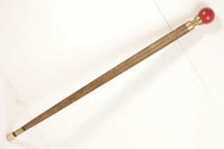 Vintage Walking Stick Made From Pool Cue & Ball