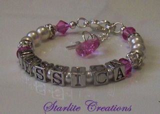 Christening / Baptism Gift BABY GIRLS Name Bracelet ~ Custom Made