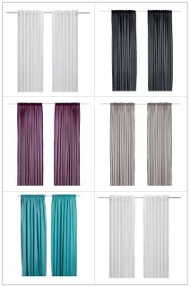 Ikea VIVIAN Pair of Curtains, Drapes, 2 panels (Purple, Black, Gray 