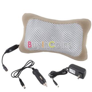   Body Massage Lumbar Pillow Waist Pad Seat Back Cushion w Adapter