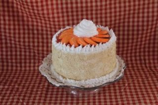 Lifesize Double Candied Orange Cake Fake Display Artificial Food photo 