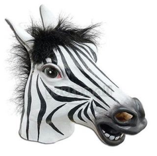 Adult Zebra Head Mask Costume Halloween Zebra Horse Head Mask