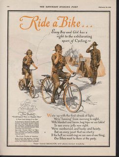 1929 CYCLE TRADES OF AMERICA BICYCLE ARMY BOY SCOUT BIKE SOLDIER CAMP 