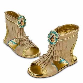 NEW Disney Pocahontas Girls Fringe Micro Suede Dress Up Shoes Sz 7/8 9 
