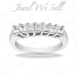70Ct Princess Diamond Wedding Band Ring 14K White Gold Prong New Sz 