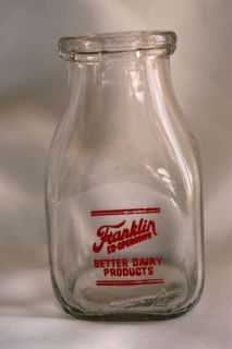 Franklin Co Operative Better Dairy Products Cream Bottle