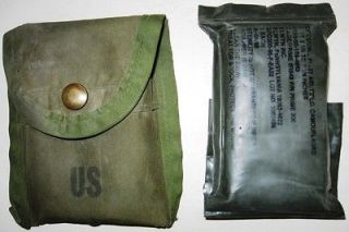 USMC case field *1st AID COMPASS pouch + BANDAGE* VG+