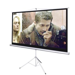   Portable Manual Tripod Projector Projection Screen w/ Stand 63x35