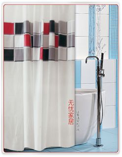 black red shower curtain in Shower Curtains