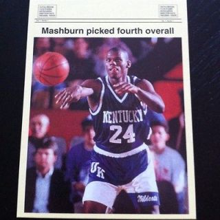 JAMAL MASHBURN 1993 Limited Edition Promo Card 4th Pick Over All 1 