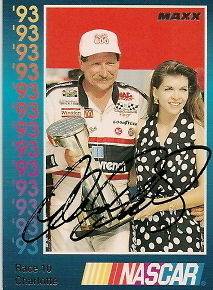 Dale Earnhardt autographed 1993 MAXX COKE WIN w/TERESA