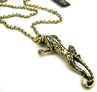   10 PCS necklaces Gold Leopard cheetah Panthera pendants Necklace X09T