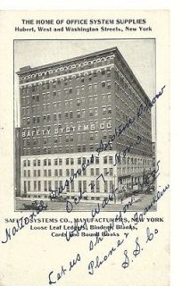 1905 SAFE SYSTEMS CO., Office Supplies, West & Washington Sts, New 
