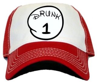 New Custom Drunk 1 One Cool Funny Humor Drinking Trucker Hat Cap
