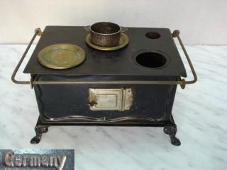 1920s ANTIQUE TOY DOLL FURNITURE STOVE w/ETHANOL LAMP