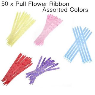 50Pcs Pull Flower Ribbon Bows Gifts Wrap Wedding Cake Decoration Favor