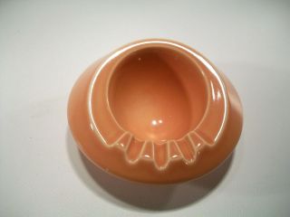   Retro Orange Hyalyn Porcelain Ashtray Not Marked Made in the USA