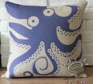   Octopus pattern sofa car cushion cover home decorative pillowcase